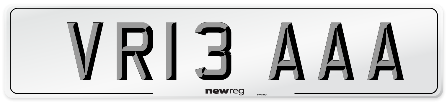 VR13 AAA Number Plate from New Reg